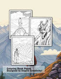 Mountain Climbing 30 Pages Printable Coloring Book