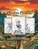 Mountain Climbing 30 Pages Printable Coloring Book