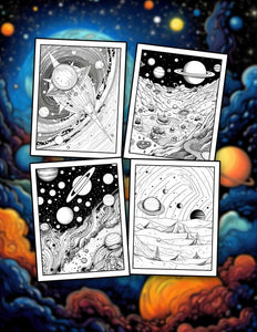 Mysterious Galaxy 30 Pages Printable Coloring Book