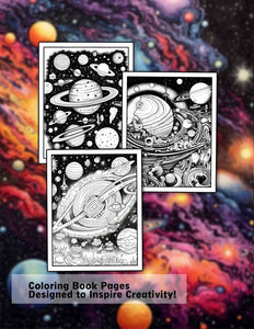 Mysterious Galaxy 30 Pages Printable Coloring Book