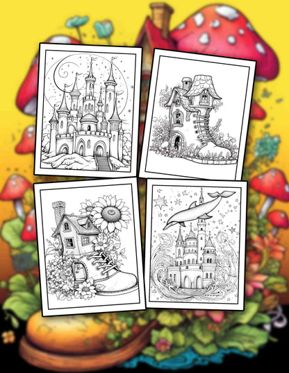 Mystical World 30 Pages Printable Coloring Book