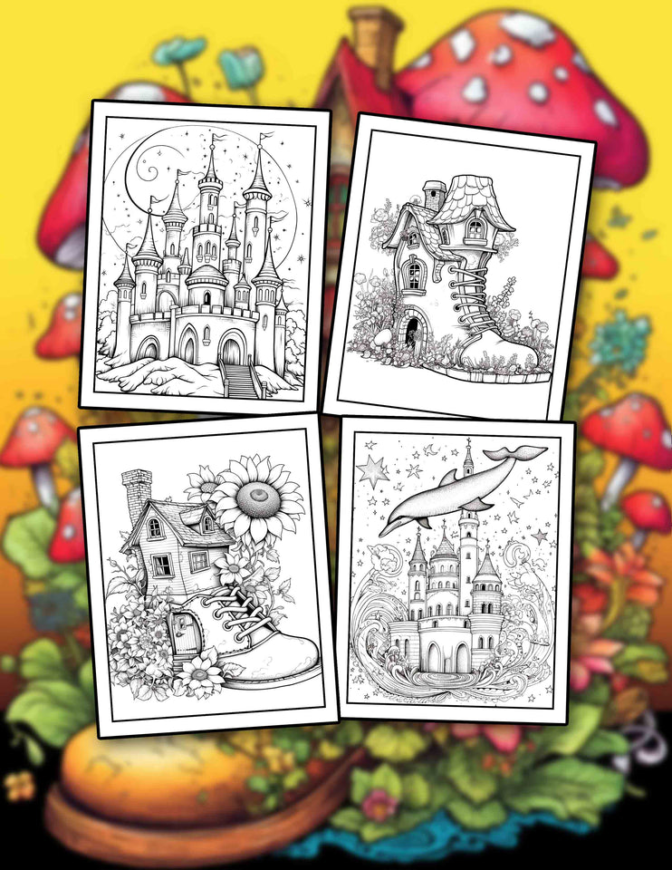 Mystical World 30 Pages Printable Coloring Book