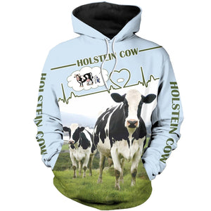 Farmer Gifts Dairy Cow Blue Unisex Hoodie Labour Day Gifts