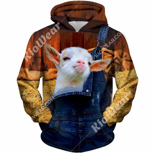 Farmer Gifts Baby Goat Unisex Hoodie Labour Day Gifts