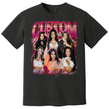 Custom Vintage Photo T-Shirt, Personalized Unisex Tshirt Gift for Girlfriend & Boyfriend