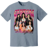 Custom Vintage Photo T-Shirt, Personalized Unisex Tshirt Gift for Girlfriend & Boyfriend