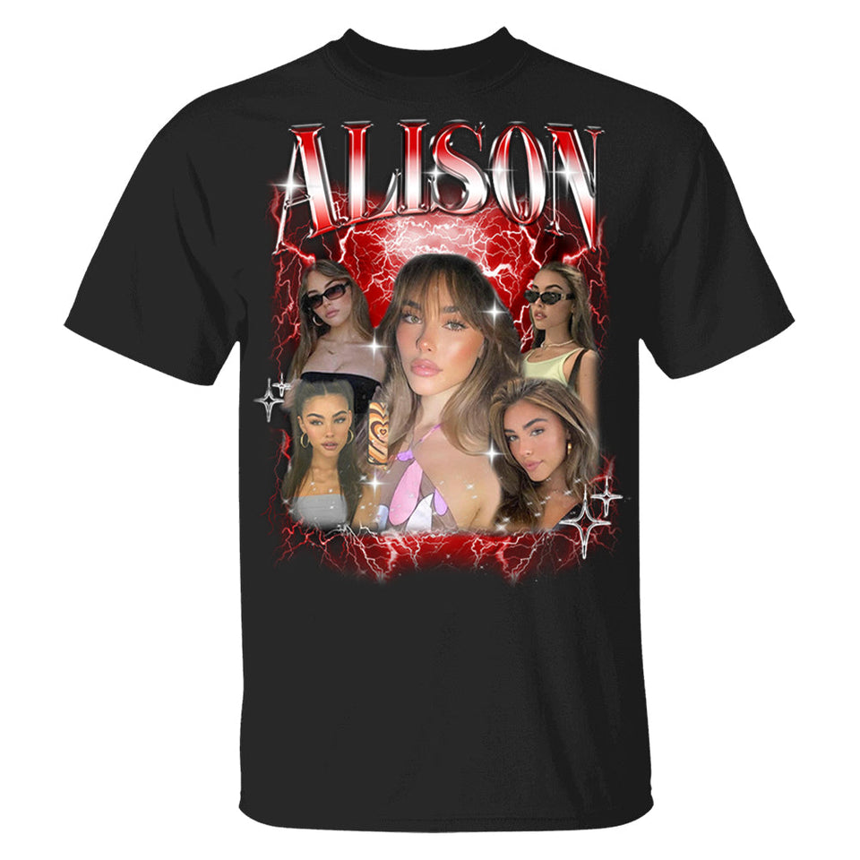 Personalized T-Shirt for Girlfriend & Boyfriend, Custom Shirt with Face Photo