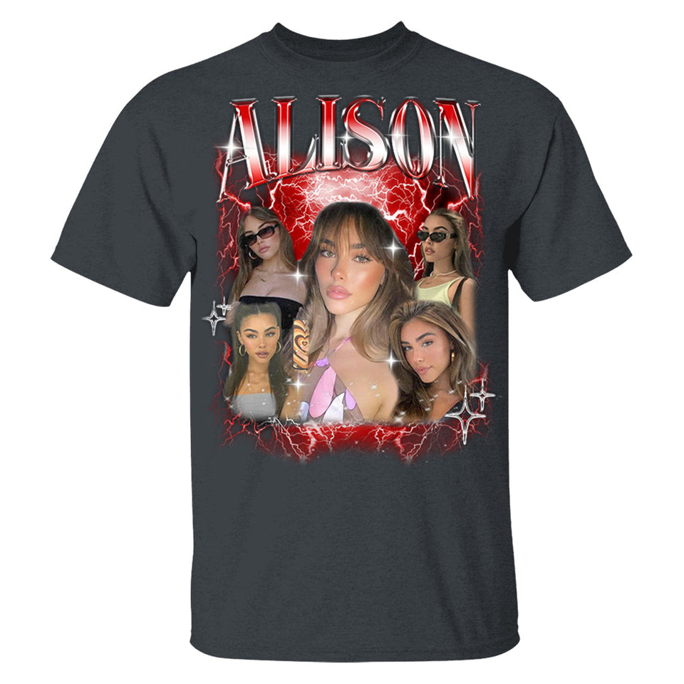 Personalized T-Shirt for Girlfriend & Boyfriend, Custom Shirt with Face Photo