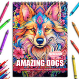 Netecom Amazing Dogs Coloring Book for Adults