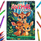 Netecom Animal Family Coloring Book for Adults