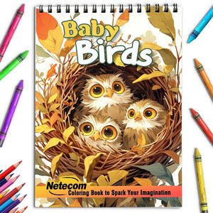 Netecom Baby Birds Coloring Book for Adults