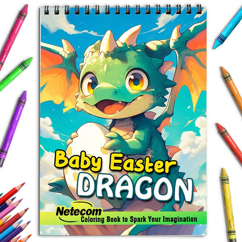 Netecom Baby Easter Dragon Coloring Book for Adults