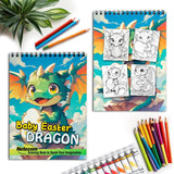 Netecom Baby Easter Dragon Spiral Coloring Book for Adults