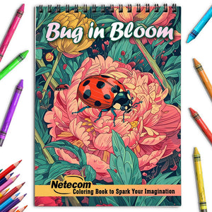 Netecom Bugs in Bloom Coloring Book for Adults