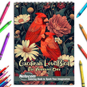 Netecom Cardinals Love Bird Coloring Book for Adults