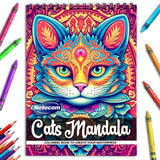 Netecom Cats Mandala Coloring Book for Adults