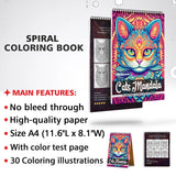 Netecom Cats Mandala Coloring Sheets for Adults