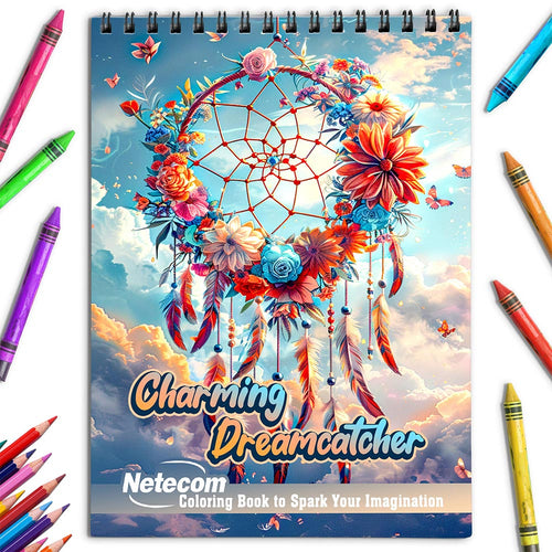 Netecom Charming Dreamcatcher Coloring Book for Adults