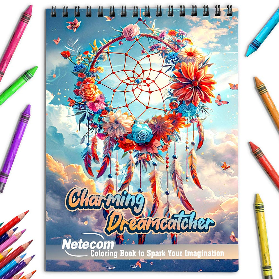 Netecom Charming Dreamcatcher Coloring Book for Adults