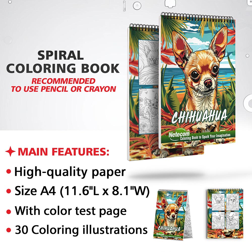 Netecom Chihuahua Coloring Sheets for Adults