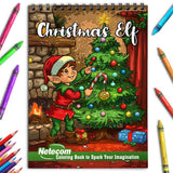 Netecom Christmas Elf Coloring Book for Adult