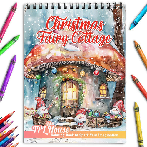 Netecom Christmas Fairy Cottage Coloring Book for Adult