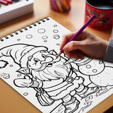 Netecom Christmas Gnomes Coloring Book Spiral Bound for Adults and Kids