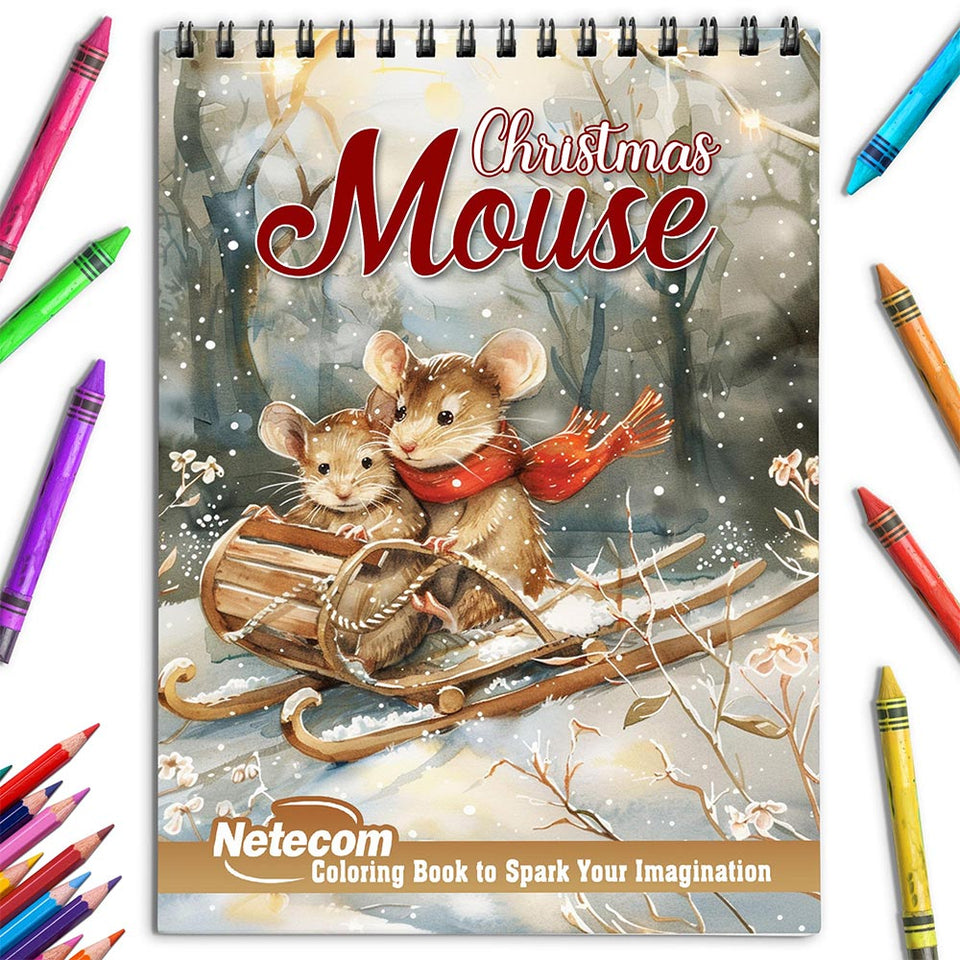 Netecom Christmas Mouse Coloring Book for Adult