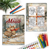 Netecom Christmas Mouse Spiral Coloring Book for Adult