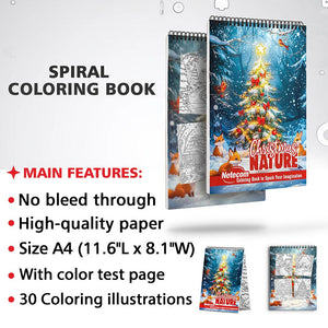 Netecom Christmas Nature Coloring Sheets for Adult