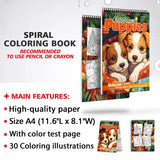 Netecom Christmas Puppies Coloring Sheets for Adult