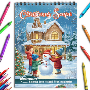 Netecom Christmas Scape Coloring Book for Adults