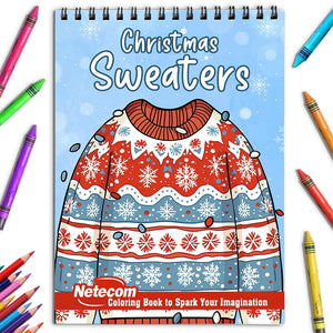 Netecom Christmas Sweaters Coloring Book for Adult