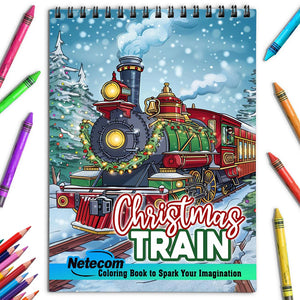 Netecom Christmas Train Coloring Book for Adult