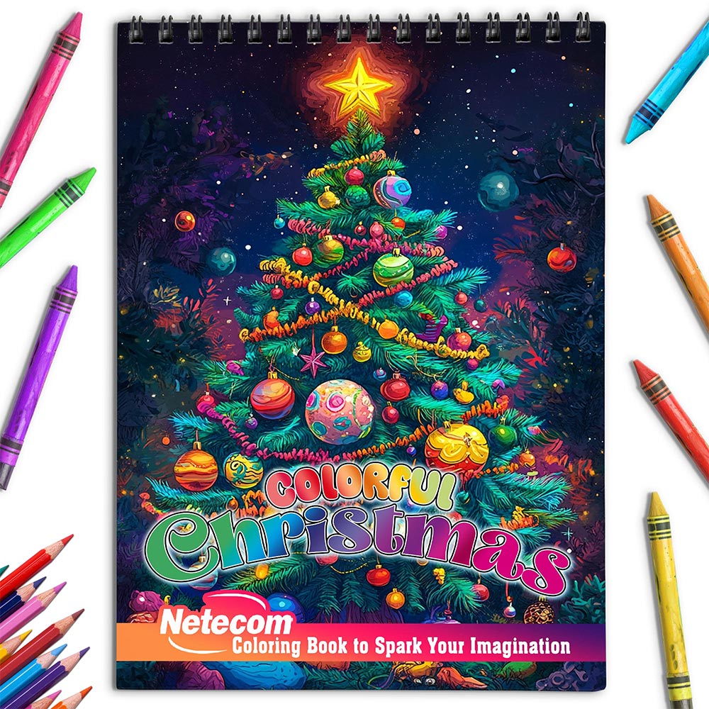 Netecom Colorful Christmas Coloring Book for Adult