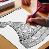 Netecom Colorful Christmas Coloring Book Spiral Bound for Adult