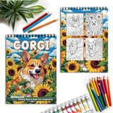 Netecom Corgi Spiral Coloring Book for Adults