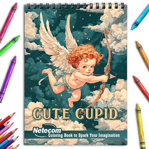 Netecom Cute Cupid Coloring Book for Adults