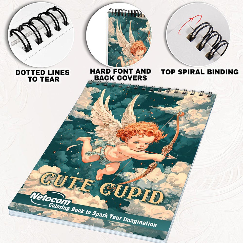 Netecom Cute Cupid Coloring Pages for Adults