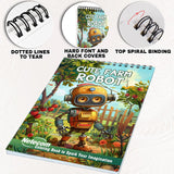 Netecom Cute Farm Robot Coloring Pages for Adults