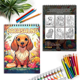 Netecom Dachshund Spiral Coloring Book for Adults