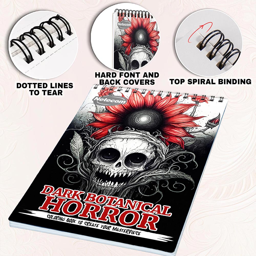 Netecom Dark Botanical Horror Coloring Pages for Adults