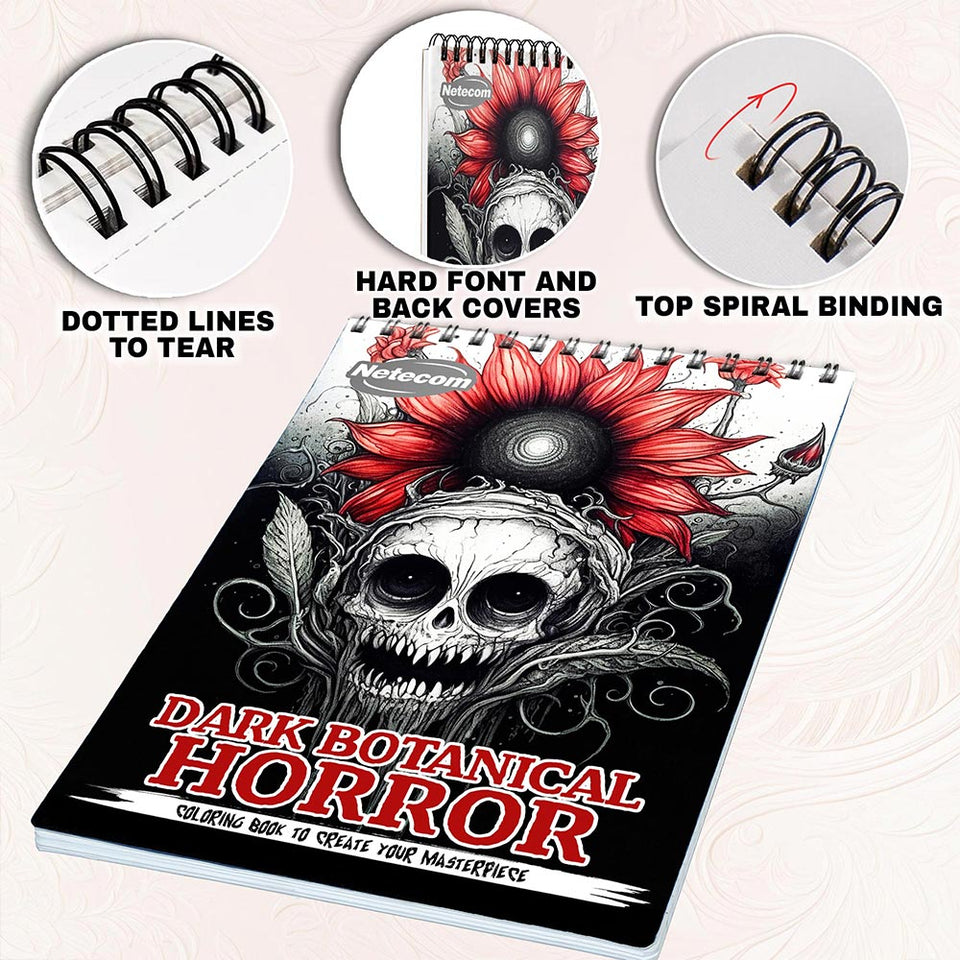 Netecom Dark Botanical Horror Coloring Pages for Adults