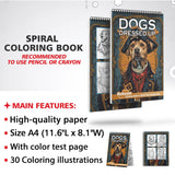 Netecom Dogs Dressed Up Coloring Sheets for Adults