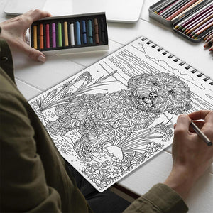 Netecom Doodles at the Beach Spiral  Bound Coloring Book for Adults