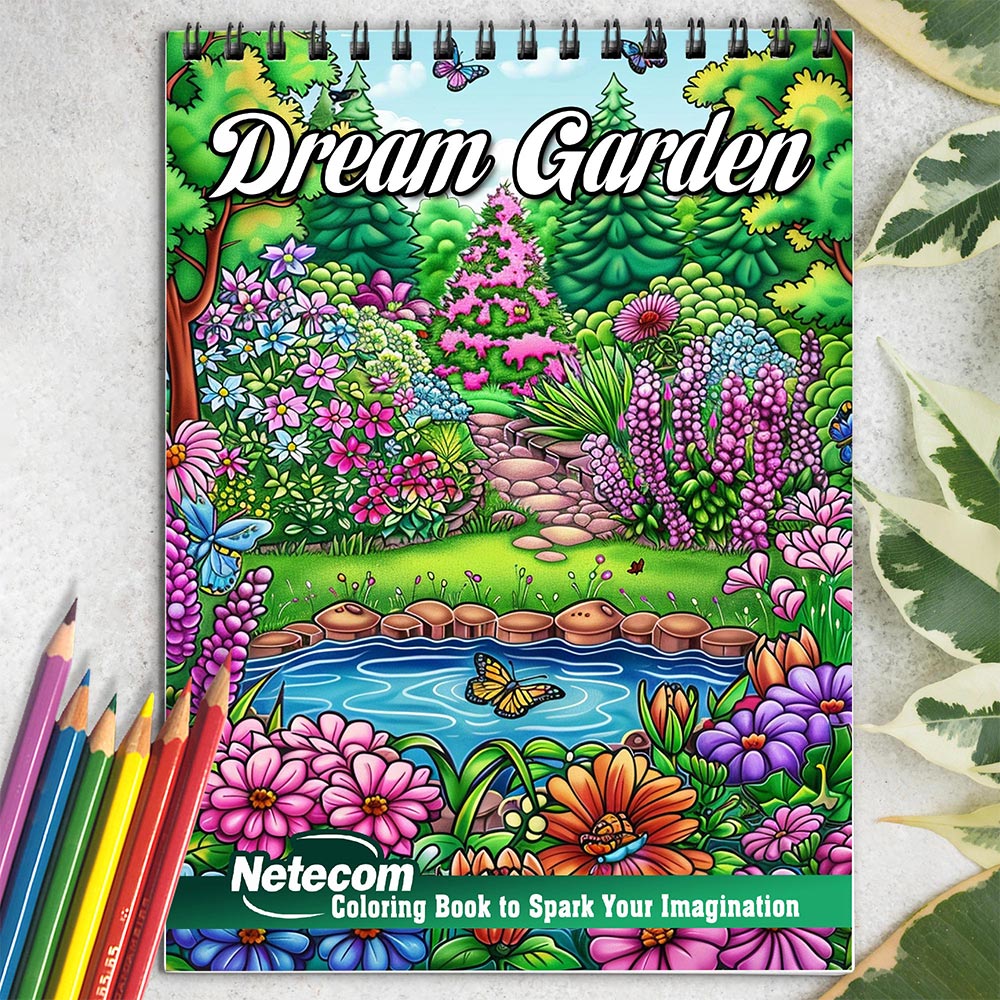 Netecom Dream Garden Coloring Book for Adults