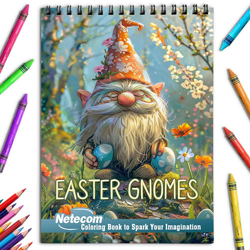 Netecom Easter Gnomes Coloring Book for Adults