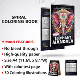 Netecom Elephant Mandala Coloring Sheets for Adults