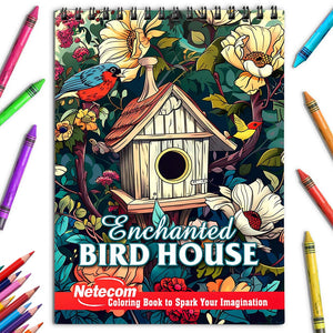 Netecom Enchanted Bird House Coloring Book for Adults