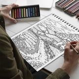 Netecom Farm Land Spiral Bound Coloring Book for Adults